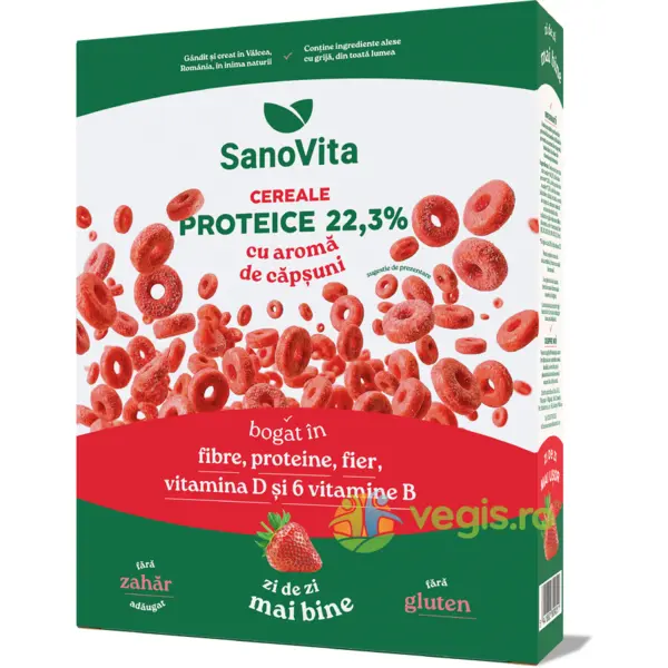 Cereale Proteice cu Capsuni 250g