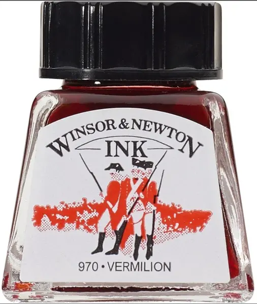 Cerneală de caligrafie Winsor & Newton - Cinabru, 14 ml