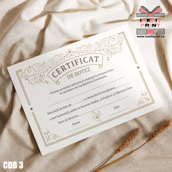 Certificat de Botez CDB3 1 bucata