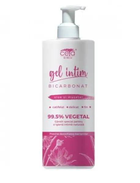 Ceta Sibiu Gel intim 99.5% vegetal cu bicarbonat, aloe si musetel 200 ml