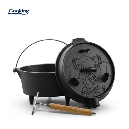 Ceun fonta pura Heinner HR-ZVC-TC4 + Capac, 25 cm, 4 L (Negru)