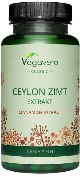 Ceylon Zimt Extrakt, 120 capsule, Vegavero