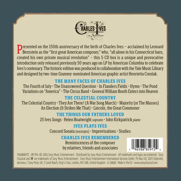 Charles Ives - The Anniversary Edition (5CD Box Set) | Various Artists