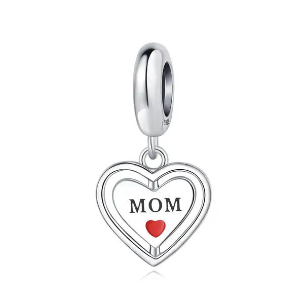 Charm/talisman argint 925, JW1661, model Mom, placat cu rodiu