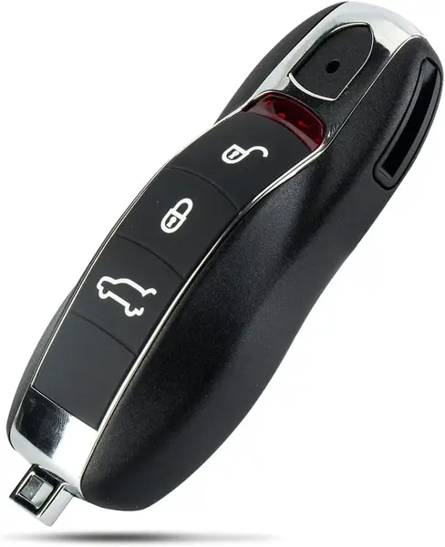Cheie Auto Completa Programabila, compatibila Porsche Cayenne, 911, Boxster – 3 butoane, FCC KR55WK50138 / KR55WK50136, cu cip si baterie