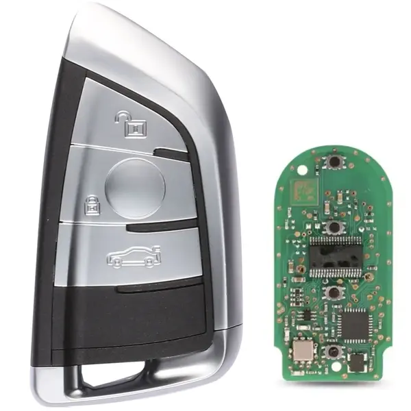 Cheie auto programabila Techstar compatibila cu BMW Seria 1, 2, 3, 4, 5, 6, 7, X3, X4, X5, X6, M2, M3, M4, 433 MHz, ID49, 7945, upgrade la generatia G, 3 butoane