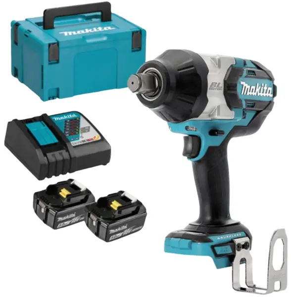 Cheie de impact fără fir Makita - DTW1001RTJ, 18 V, cu baterii și încărcător
