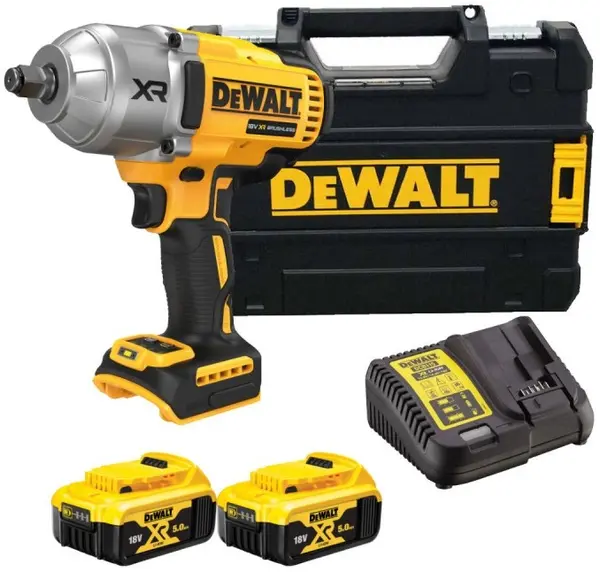 Cheie impact cu acumulator DeWALT - DCF900P2T-QW, 18V, 2 x DCB184 5.0 Ah