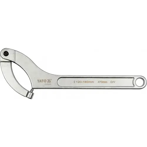 Cheie universala carlig cu stift Yato YT-01679, deschidere 120-180 mm, lungime 470 mm