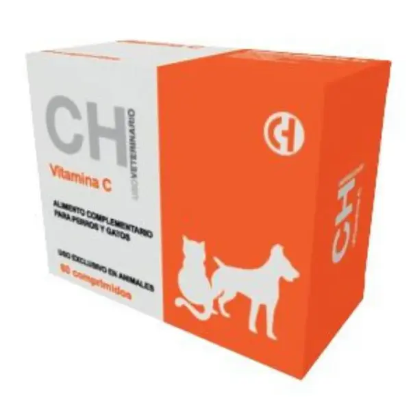 CHEMICAL IBERICA Vitamina C, supliment multivitamine câini, comprimate CHEMICAL IBERICA Vitamina C, XS-XL, supliment multivitamine câini și pisici, cutie, 60 comprimate