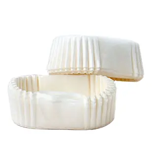 Chese Ovale Hartie Alb, 7x3x3 cm, 75 bucati set