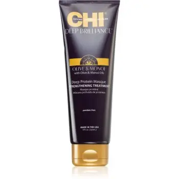 CHI Brilliance Strengthening Treatment Mască de întărire pentru părul slăbit, deteriorat și varfuri despicate cu ulei de masline