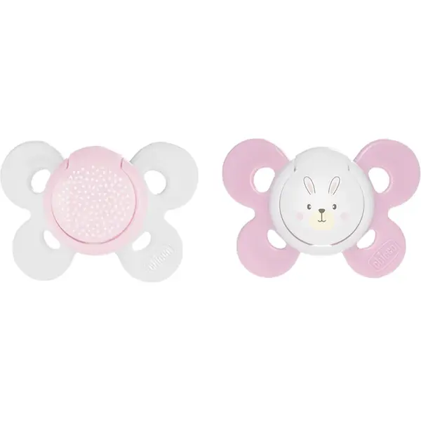 Chicco Physio Comfort 2-6 m suzetă Girl-Dots/Rabbit 2 buc