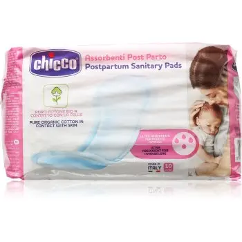 Chicco Postpartum Sanitary Pads 100% Pure Organic Cotton absorbante postnatale