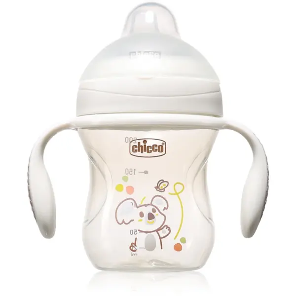 Chicco Transition Cup 4m+ cană pentru antrenament cu mânere Grey 1 buc