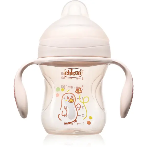 Chicco Transition Cup 4m+ cană pentru antrenament cu mânere Pink 1 buc