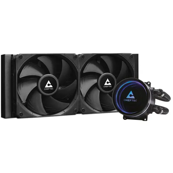 Chieftec Cooler CPU Chieftec ICEBERG 240 DARK, racire cu apa, 2 ventilatoare, Negru