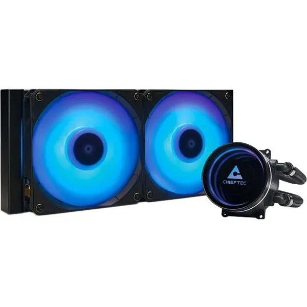 Chieftec Cooler CPU Chieftec ICEBERG 240 RGB, Racire cu apa, RGB, 2 ventilatoare, Negru
