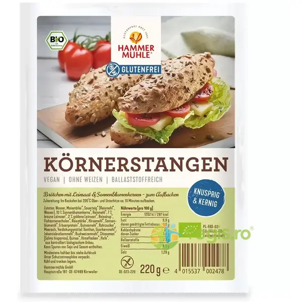 Chifle cu Seminte de In si Floarea Soarelui fara Gluten Ecologice/Bio 220g