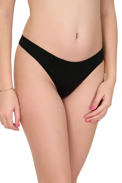 Chilot tanga din bumbac, fara tiv, Lemila (Culoare: Gri, Marime chilot: M)