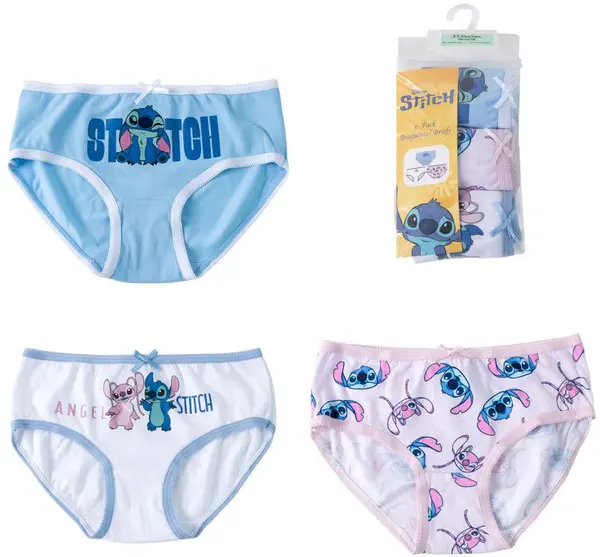 Chiloței pentru copii Cerda - Stitch, 3 bucăți, 6-8 ani