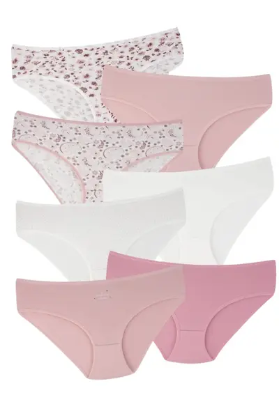 Chiloti basic dama, Florya Powder, set 7 perechi (Marime chilot: XL)