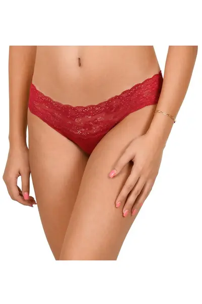 Chiloti fara cusaturi cu bordura din dantela, Agnes (Culoare: Bej, Marime chilot: 2XL)
