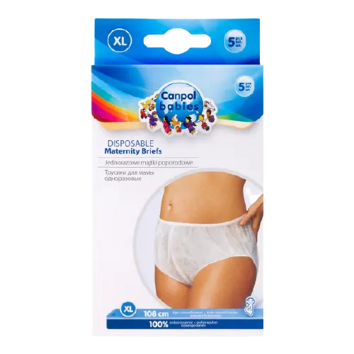 Chiloti postnatali de unica folosinta marimea XL, 5 bucati, Canpol babies