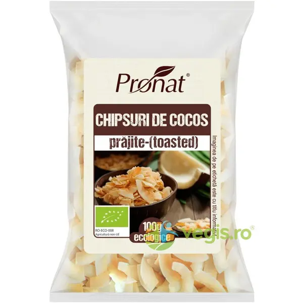 Chips-uri din Nuca de Cocos Prajite Ecologice/Bio 100g