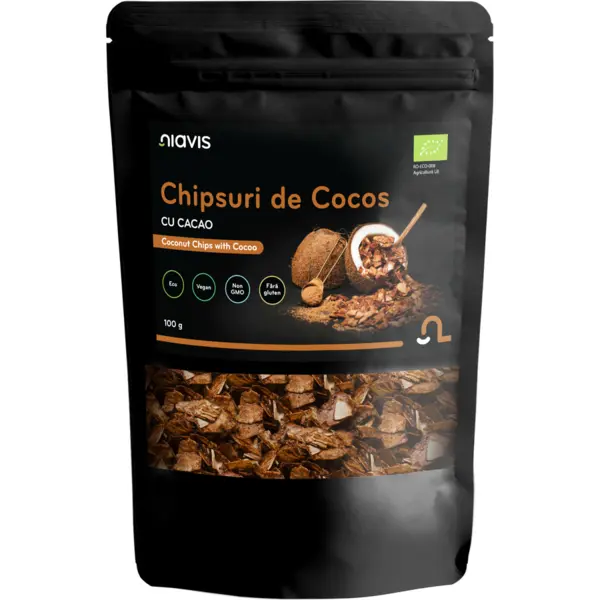 Chipsuri de Cocos cu Cacao Ecologice/Bio 100g