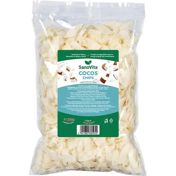 Chipsuri de Cocos, Sanovita, 200 g