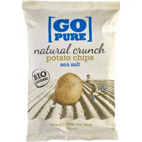 Chipsuri din cartofi cu sare coapte manual fara gluten, eco - 125 g