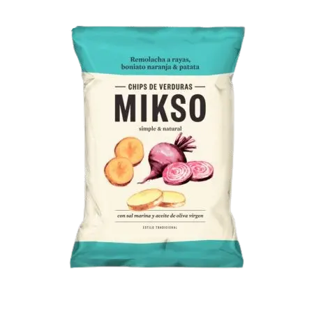 Chipsuri din sfecla cartofi si cartofi dulci, 85g, Mikso