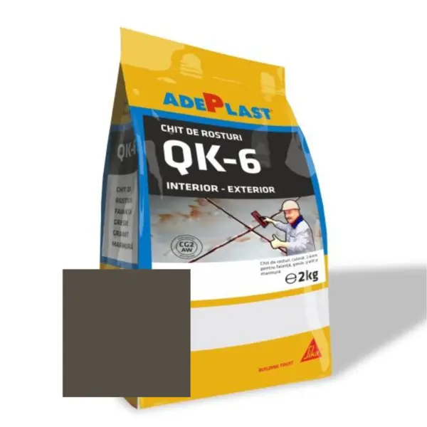 Chit de rosturi gresie si faianta Adeplast Quarz gri inchis 2 Kg