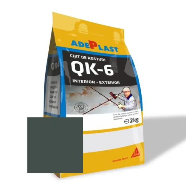 Chit de rosturi gresie si faianta Adeplast Quarz negru 2 Kg