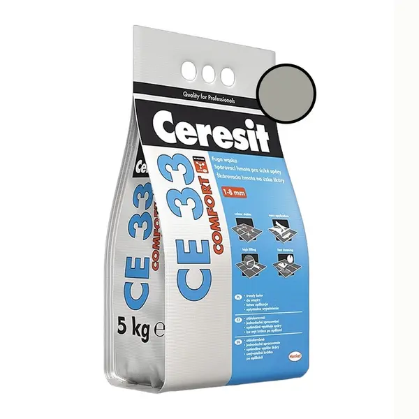 Chit de rosturi gresie si faianta Ceresit CE 33 Grey 5 Kg
