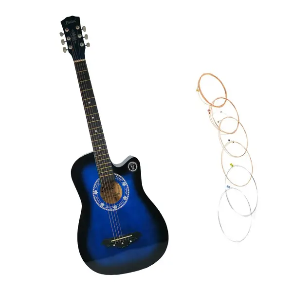 Chitara clasa din lemn 95 cm DEPOX , Cutaway Blue Club, set corzi incluse