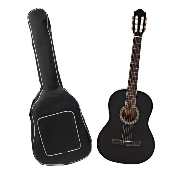 Chitara clasica din lemn DEPOX , Black Raven, 96 cm, model clasic, negru