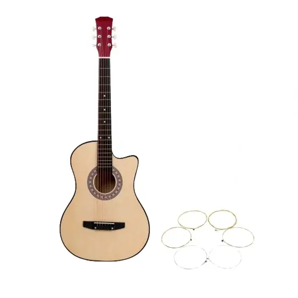 Chitara clasica din lemn, DEPOX , set de corzi incluse, 95 cm, Natur