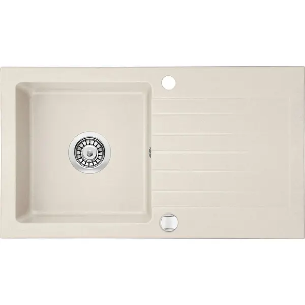 Chiuveta bucatarie compozit cu picurator bej mat 76 cm Deante Zorba
