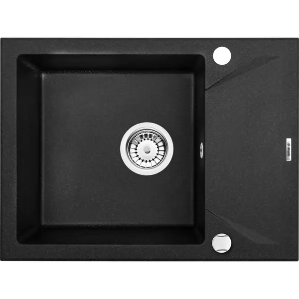 Chiuveta bucatarie compozit cu picurator grafit metalic 59 cm Deante Evora