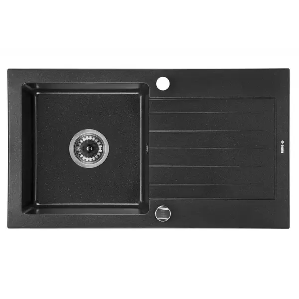 Chiuveta bucatarie compozit cu picurator grafit metalic 76 cm Deante Zorba