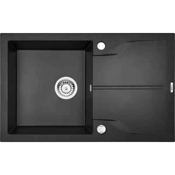 Chiuveta bucatarie compozit cu picurator grafit metalic 78 cm Deante Andante