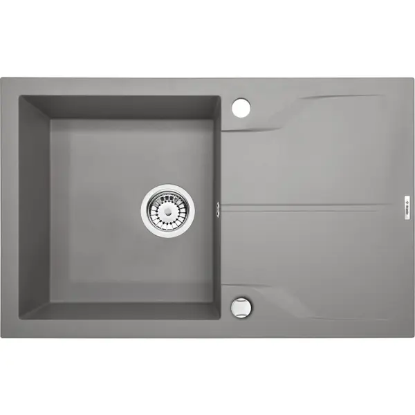 Chiuveta bucatarie compozit cu picurator gri mat 78 cm Deante Andante