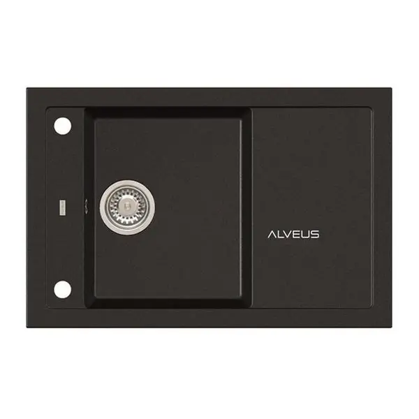 Chiuveta bucatarie compozit cu picurator negru carbon Alveus Formic 30