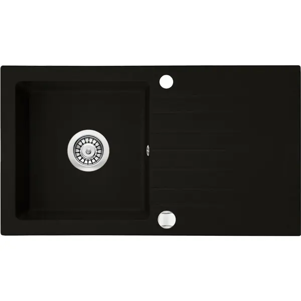 Chiuveta bucatarie compozit cu picurator negru mat 76 cm Deante Zorba
