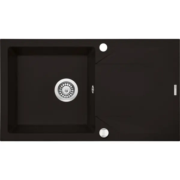 Chiuveta bucatarie compozit cu picurator negru mat 78 cm Deante Evora
