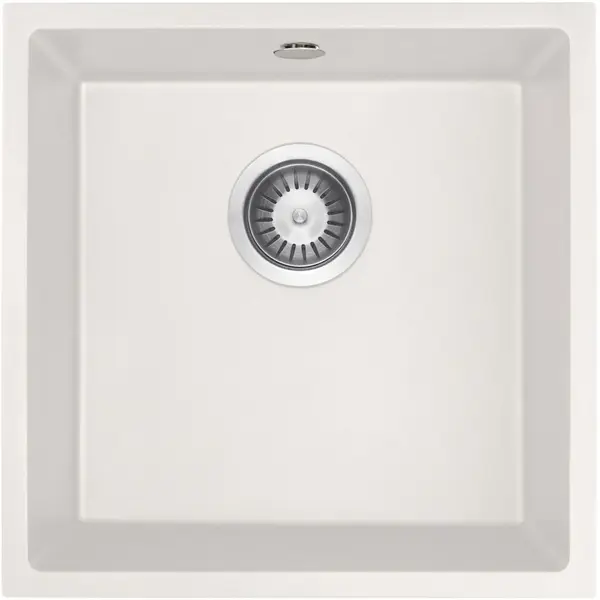 Chiuveta bucatarie compozit Deante Corda, montare sub blat, 44 cm, alb