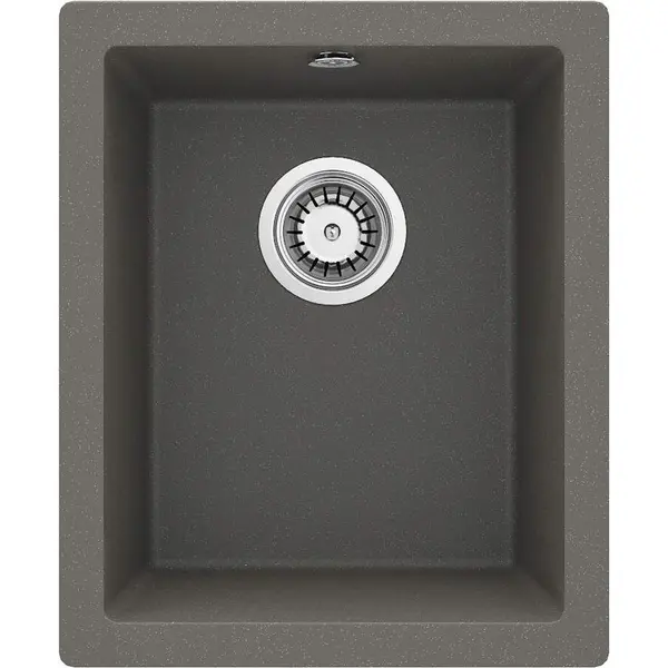 Chiuveta bucatarie compozit sub blat antracit metalic 38 cm Deante Corda