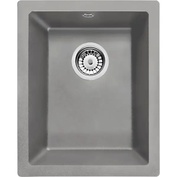 Chiuveta bucatarie compozit sub blat gri mat 38 cm Deante Corda